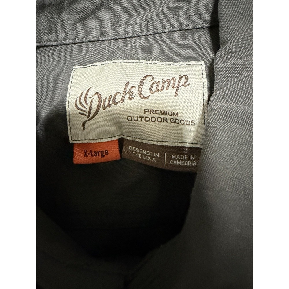 Duck Camp Midweight Hunting Shirt Gray Button Down Nylon LS200 Men's Size XL‎ - Picture 10 of 12